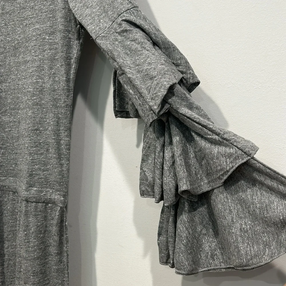 Chaser jumpsuit tier statement sleeve pantsuit grey women’s new w tag size small